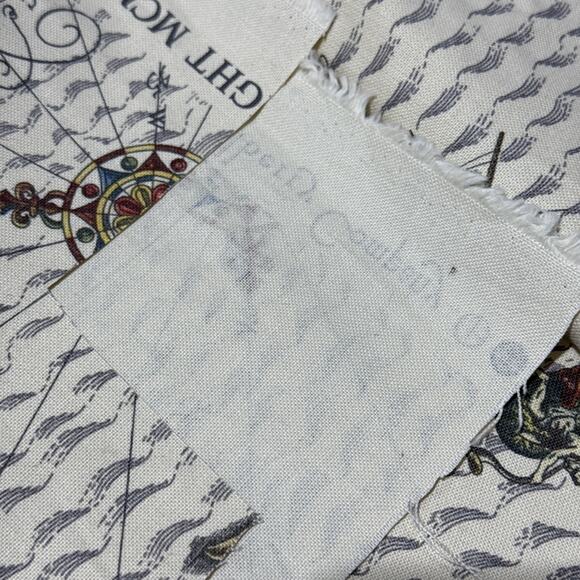 VTG The Mulberry Co Fabric Piece 55”x56” The Great Ocean Design ~ 1993 - Picture 7 of 10